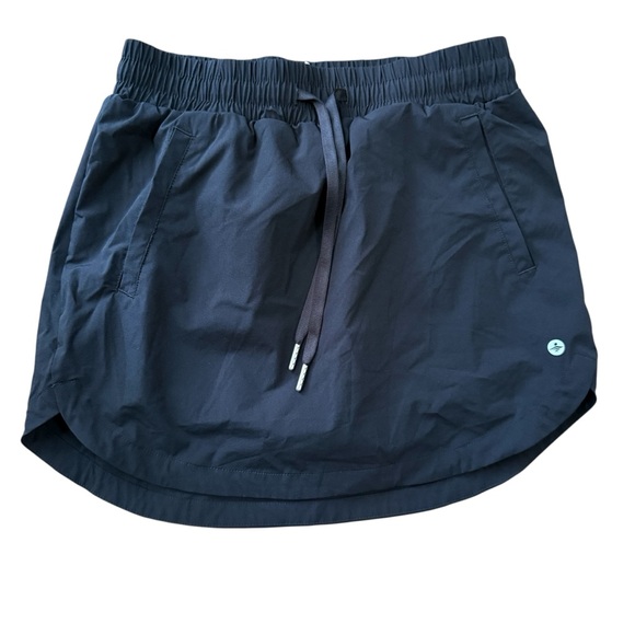 Halara High‎ Waist Drawstring Pocket 2-in-1 Curved Hem Mini Golf Skirt Black XS - Picture 3 of 9
